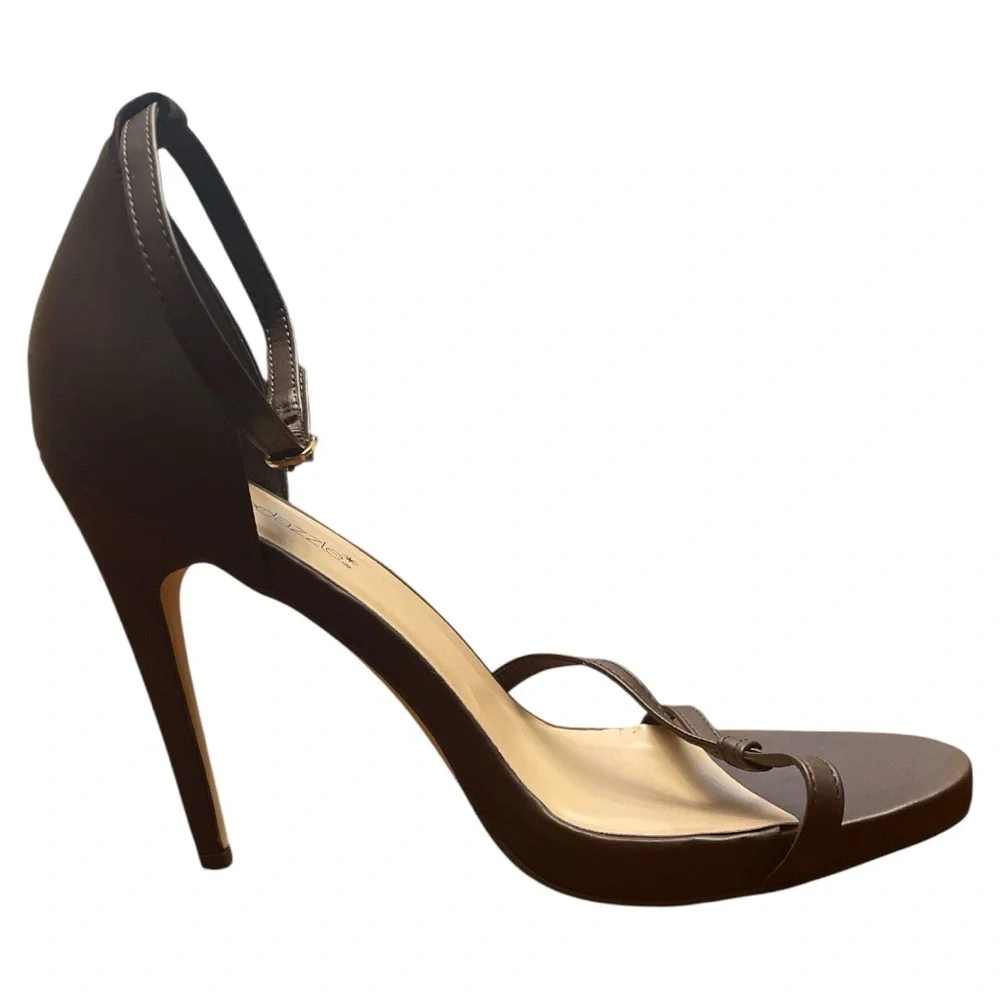 NEW SHOEDAZZLE STELLA  DARK BROWN HEELS - Picture 4 of 6